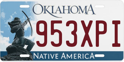 OK license plate 953XPI