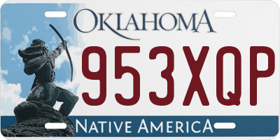 OK license plate 953XQP