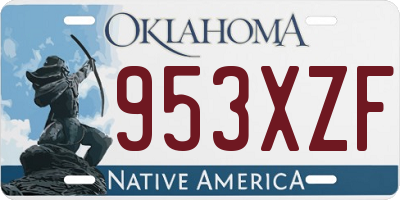 OK license plate 953XZF
