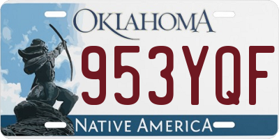 OK license plate 953YQF