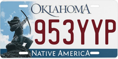 OK license plate 953YYP