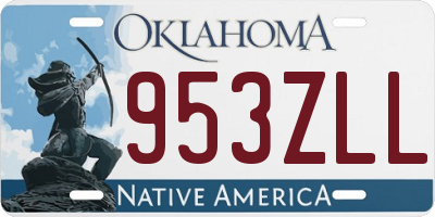 OK license plate 953ZLL