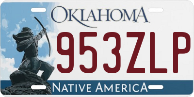 OK license plate 953ZLP