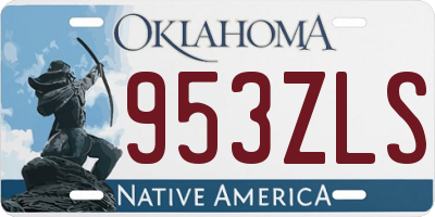 OK license plate 953ZLS