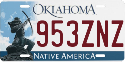 OK license plate 953ZNZ