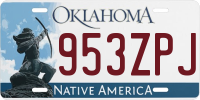 OK license plate 953ZPJ