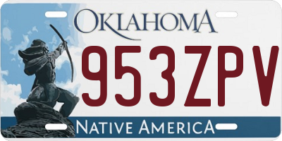 OK license plate 953ZPV