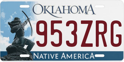 OK license plate 953ZRG