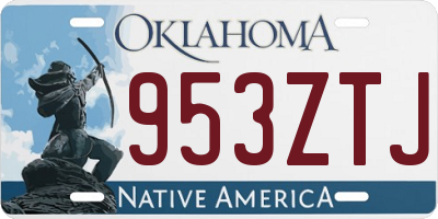 OK license plate 953ZTJ