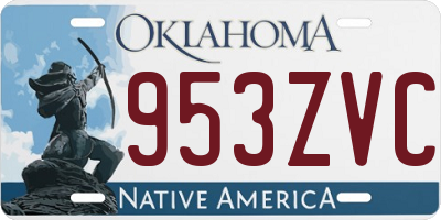 OK license plate 953ZVC