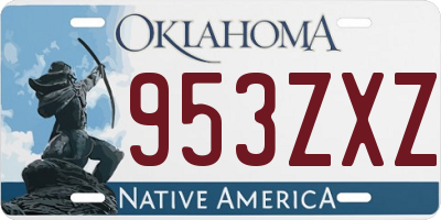 OK license plate 953ZXZ