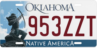 OK license plate 953ZZT