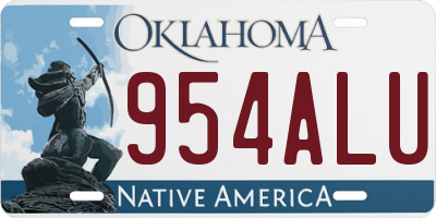 OK license plate 954ALU