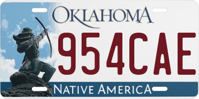 OK license plate 954CAE