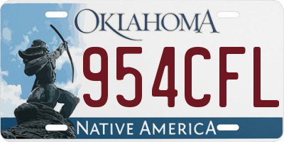 OK license plate 954CFL