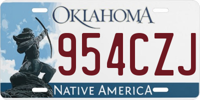 OK license plate 954CZJ