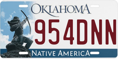 OK license plate 954DNN