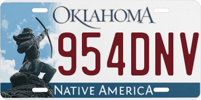 OK license plate 954DNV