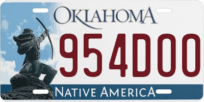 OK license plate 954DOO