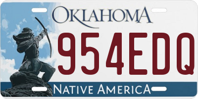 OK license plate 954EDQ