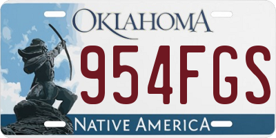 OK license plate 954FGS