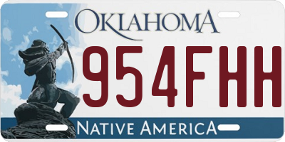 OK license plate 954FHH