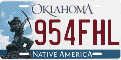OK license plate 954FHL