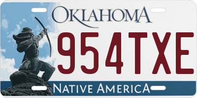 OK license plate 954TXE