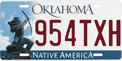 OK license plate 954TXH