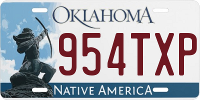 OK license plate 954TXP