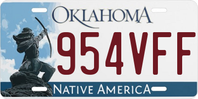 OK license plate 954VFF