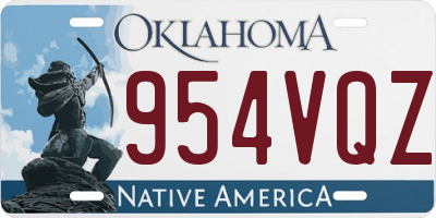 OK license plate 954VQZ