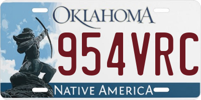 OK license plate 954VRC
