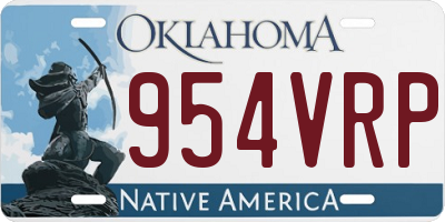 OK license plate 954VRP