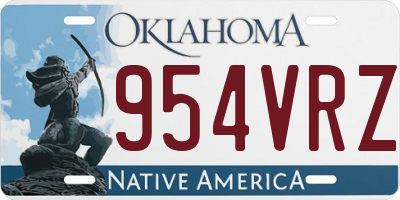 OK license plate 954VRZ