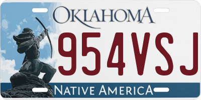 OK license plate 954VSJ