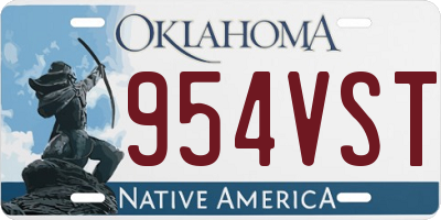 OK license plate 954VST