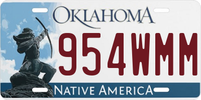OK license plate 954WMM