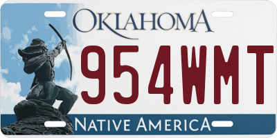 OK license plate 954WMT