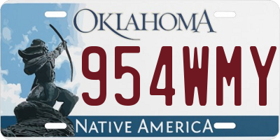 OK license plate 954WMY