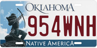 OK license plate 954WNH