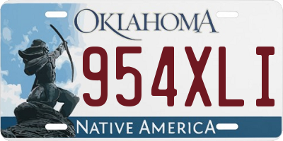 OK license plate 954XLI