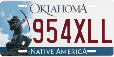 OK license plate 954XLL