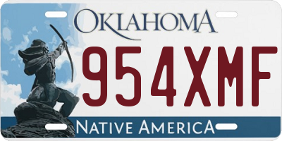 OK license plate 954XMF