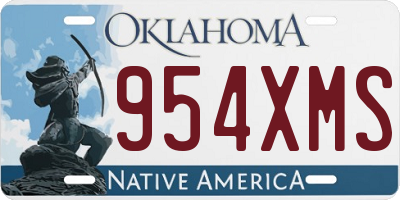 OK license plate 954XMS