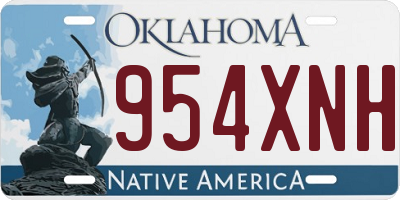 OK license plate 954XNH