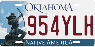 OK license plate 954YLH