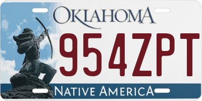 OK license plate 954ZPT