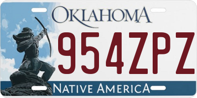 OK license plate 954ZPZ
