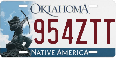 OK license plate 954ZTT